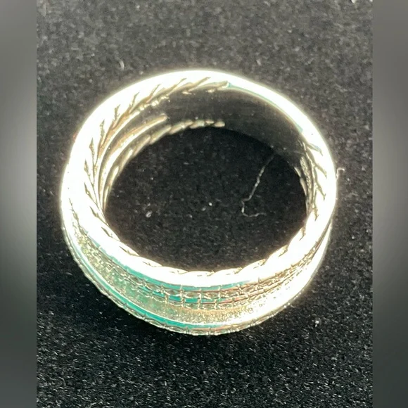 David Yurman Sterling Silver Stacked Band Ring 7
